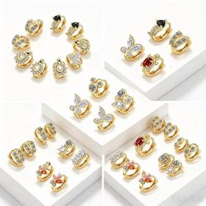 Pendientes de Moda para Mujer, Joyería de Lujo, Pendientes de Oro Amarillo de 18K para Chicas - Product Image 4