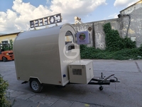 Nouvelle conception de logo personnalisée, camion de nourriture mobile en acier résistant à la rouille pour l'extérieur, remorque de restauration rapide de rue