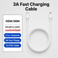 Cable de Carga Rápida Tipo C de 1m para Teléfonos Inteligentes, Cargadores de Móviles, Cable de Transferencia de Datos Eléctrico, Cable de Alimentación para Viajes