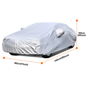 Large Car Cover with <b>Waterproof</b> All Weather Shield and Dust Design for Outdoor Parking Vehicle Storage - Product Image 2