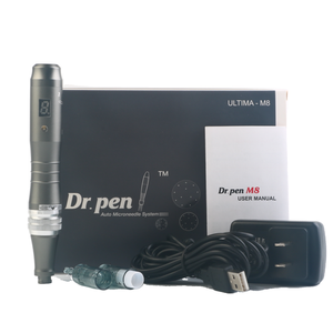 Stylo à micro-aiguilles sans fil <span class=keywords><strong>Dr</strong></span>.<span class=keywords><strong>pen</strong></span> <span class=keywords><strong>M8</strong></span> à vitesse réglable, <span class=keywords><strong>Dermapen</strong></span> pour le visage et le corps, traitement des cicatrices et soin de la peau - Product Image 1