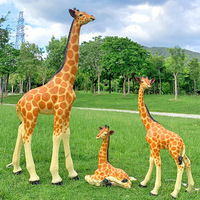 Escultura de Jirafa Realista Resistente a la Intemperie, Adorno Artístico de Animal Salvaje, Modelo de Resina y Fibra de Vidrio, Tamaño Personalizado para Jardín, Parque, Zoológico