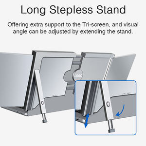 Extensor de Pantalla Triple Portátil de 14 Pulgadas para Laptop de 14-17 Pulgadas con Soporte y Bolsa de Transporte - Product Image 4