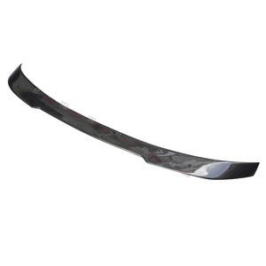 Aileron de coffre arrière simple en fibre de carbone style OTD, noir poli miroir, tissage sergé 3x3, moulage sous vide - Product Image 3