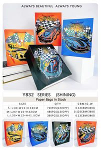 Sac à chaussures pour vêtements de père pour hommes Sac à chaussures en carton blanc ivoire recyclé écologique Sac cadeau imprimé brillant plastification numérique - Product Image 6