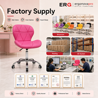 Chaise pivotante réglable en hauteur en similicuir coloré avec rotation à 360 degrés pour salon, hôtel, école, maison, bureau
