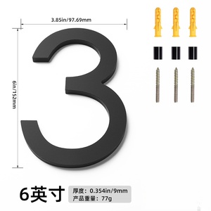 Acrilico galleggiante casa porta numero segni elettronici per la costruzione di pubblicità per alberghi appartamenti luoghi di nozze negozi bar - Product Image 1