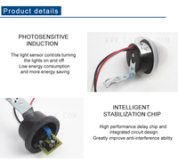 AC220V luar ruangan tahan air kontrol cahaya senja ke fajar siang hari Sensor fotosel dapat disesuaikan otomatis Streetlight Switch