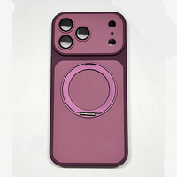Support magnétique rotatif à 360 degrés, 2,0 mm, changement instantané de couleur, coque de téléphone portable en PC+TPU mat pour iPhone 18 Pro Max