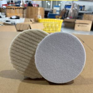 Professionelle Dual-Action-Poliermaschinen 5\" Universal-Wollpolierpad 100% Natürliche Wolle Klettverschluss Lackkorrektur - Product Image 1