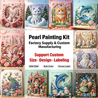 Kit de Peinture Diamant Perle 5D, Diamants Ronds en Résine, Toile d'Art Mural, Décoration DIY, Cadeau, Taille Personnalisée, Photo, Vente en Gros
