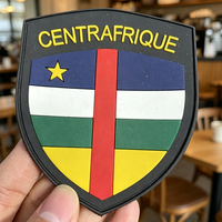 Patch personnalisé en PVC souple 3D, en caoutchouc silicone, étiquettes en relief, patchs tactiques vierges en PVC avec velcro