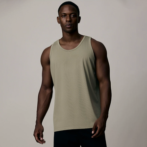 Camiseta sin Mangas para Hombre, Transpirable, de Secado Rápido, Chaleco de Poliéster, Corte Regular, para Gimnasio, Verano, Color Sólido, Ropa Deportiva - Product Image 4