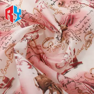China Großhandel maßge schneiderte billige 210T wasserdichte Taft Polyester bedruckte Futters toff