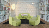 Canapé de réception de bureau moderne, base en fer, modulaire, d'angle, confortable, ensemble de canapés en cuir, usage commercial