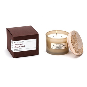 Candele profumate RAINCOAST personalizzate con coperchio <span class=keywords><strong>in</strong></span> legno <span class=keywords><strong>da</strong></span> 350G di candele di lusso <span class=keywords><strong>in</strong></span> cera di soia - Product Image 5