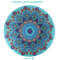 Tapis de méditation antidérapant, impression personnalisée sur mesure, tapis de yoga rond en daim