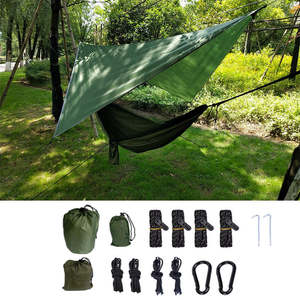 Carpa impermeable personalizada para acampar al aire libre, dosel, <span class=keywords><strong>hamaca</strong></span> táctica, lona, Kit para 2 personas, <span class=keywords><strong>hamaca</strong></span> colgante, tienda columpio - Product Image 5