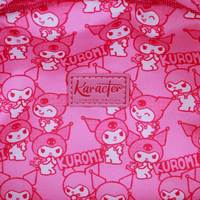 Karactermania Mini porte-monnaie souple en fausse fourrure avec fermeture éclair et motif fraise Kuromi - Unisexe