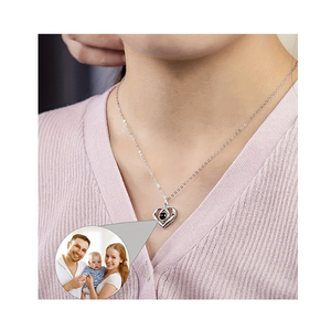 Collier <span class=keywords><strong>Photo</strong></span> de Projection Cœur Personnalisé OEM, Bijou Pendentif à Projection d'Image d'Amour - Product Image 1