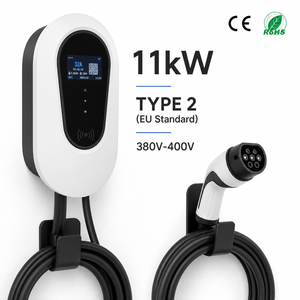 Chargeur mural pour véhicule électrique IP65 norme européenne 380v 32A 11KW 22KW avec câble de 5M et 12 protections de sécurité, station de <span class=keywords><strong>recharge</strong></span> murale pour <span class=keywords><strong>Tesla</strong></span> - Product Image 1