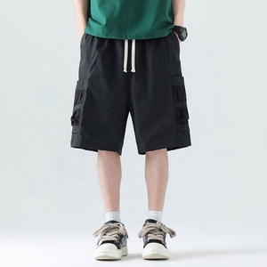 Shorts en jean sportifs pour hommes, en coton, pour le basketball et l'entraînement, avec empiècements en mesh, pour l'été - Product Image 3