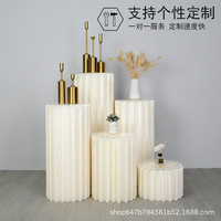 Accessoires de mariage, colonne pliante en papier, table à dessert, décoration, présentoir à fleurs, supports à cylindre pour centres de table de fête