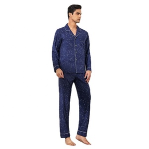 Wholesale <strong>Cheap</strong> Single Breast Silk <strong>Men</strong> Tracksuit <strong>Pajamas</strong>, <strong>Men</strong> <strong>Pajama</strong> Set - Product Image 1