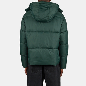 Chaqueta Acolchada con Capucha para Hombre, Estilo Urbano, Transpirable, Relleno de Algodón, Cierre de Cremallera, Informal, de Poliéster, Corte Regular, Color Sólido - Product Image 6
