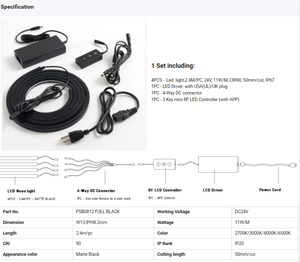 Kit de solutions de décoration pour panneaux muraux à lattes en bois avec éclairage LED flexible en silicone, contrôle par application intelligente, branchement et utilisation immédiats - Product Image 2