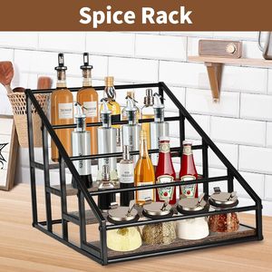 Cross-border wooden coffee syrup storage rack, wine bottle display rack, syrup bottle holder, coffee bar, <b>kitchen</b> wine rack, bar - Product Image 4