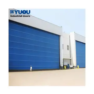 Hangar Lifting PVC Fabric Mega Door Automatic Silding Superior Vertical Commercial Aluminum Curved Telescope Luxury