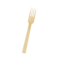 Ensemble de couverts jetables en bambou biodégradable, résistant au micro-ondes, beige, moderne et minimaliste, 100 pièces, 140 mm