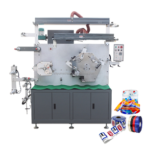 Máquina de impresión flexográfica de etiquetas de tela de ropa de tamaño pequeño de 4 colores Máquina de impresión de etiquetas de cinta satinada - Product Image 1