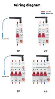 TYSH-Disjoncteur intelligent Tuya avec mesure Wifi 1p 2p 3p 4p pour télécommande sans fil pour maison intelligente