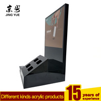 Support d'affichage de vêtements personnalisé, écologique, recyclable, de style moderne et luxueux, pour accessoires de téléphone et de banque d'alimentation, en acrylique PMMA