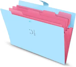 편지 A4 종이 포켓 아코디언 문서 주최자 확장 파일 폴더 5 포켓