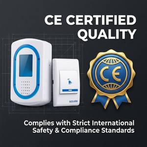 Campanello Wireless LUCKARM con Doppio Trasmettitore, Segnale a Lungo Raggio, 32 <span class=keywords><strong>Suonerie</strong></span> per Casa e Ufficio, Certificato CE RoHS - Product Image 6