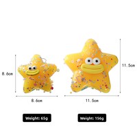 Squishy en époxy en forme de canard étoile de mer aux grands yeux, jouet anti-stress à rebond lent