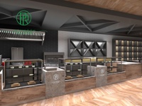 Meubles de bar rustiques pour restaurant, comptoir de café à vendre