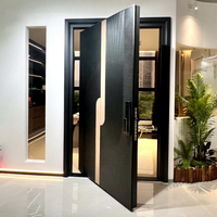 Entrée Offre Spéciale de haute qualité Entrée principale Double porte en acier inoxydable Portes pivotantes de sécurité extérieures en acier métallique