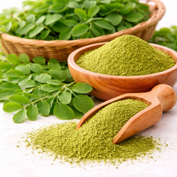 Bubuk Daun Moringa Bubuk Herbal Alami Halus Digiling Superfood Hijau untuk Smoothie, Memasak, dan Pasokan Grosir