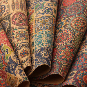 Tissu de liège en cuir artificiel synthétique PU de 50% à 0.45mm avec une largeur de 0.55 à 1.35 m Designer personnalisé imprimé Eco 1.4 - Product Image 3