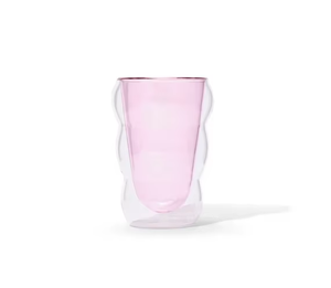 Vaso de Vidrio Borosilicato de Doble Pared, Curvo y Ondulado, Hecho a Mano, Color <span class=keywords><strong>Rosa</strong></span> <span class=keywords><strong>Pastel</strong></span>, Aislado, con Forma de Ola, Venta al Por Mayor Personalizada - Product Image 6