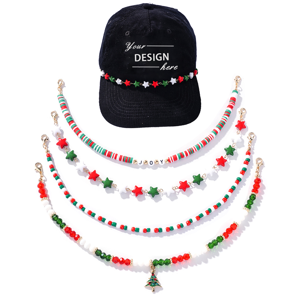 Lady Sporty 5-Panel Corduroy Christmas Baseball Cap Custom Logo 100% Polyester Holiday Ball Hats with Chain