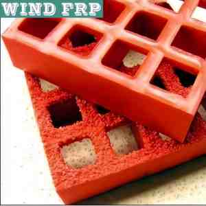 Grille en FRP antidérapante robuste <span class=keywords><strong>rouge</strong></span> pour usine chimique - Product Image 1