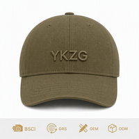 Casquette de baseball 100 % coton de haute qualité avec logo brodé 3D en relief, casquette verte de luxe pour papa, style streetwear, directement de l'usine