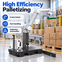 Cobot logistique 6 axes avec préhenseur à vide et base mobile pour l'emballage efficace et le déploiement flexible en entrepôt