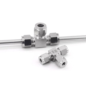 Fabricantes de accesorios de tubos de compresión Proveedores 6mm 8mm 10mm 12mm 14MM 16mm 304 316L Conectores en T de Unión igual de acero inoxidable - Product Image 5