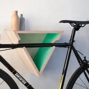 Perchero de madera montado en la pared para bicicleta, nuevo diseño personalizado, para interior - Product Image 1